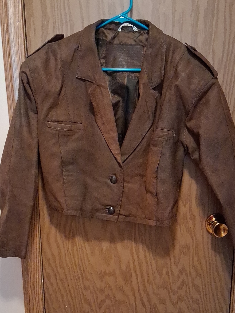 Express Brown Suede Cropped Blazer